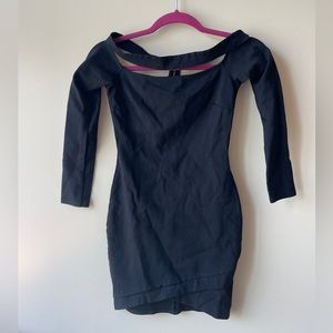 Strapless long sleeve tight dress